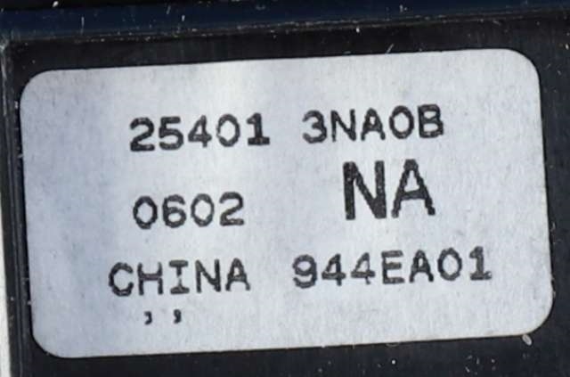Bryter ruteheis førerdørspanel til Nissan Leaf 2011-2017 (Type I) (NISSAN|25401-3NA0B|)
