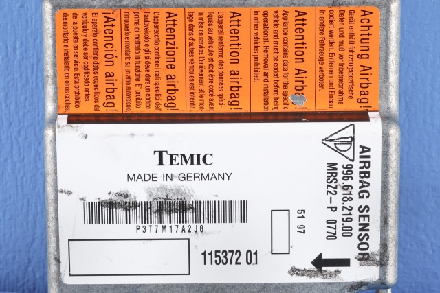 Styreenhet airbag hovedsensor til Porsche 911 1998-2005 (996) (996) (PORSCHE|996.618.219.00|)