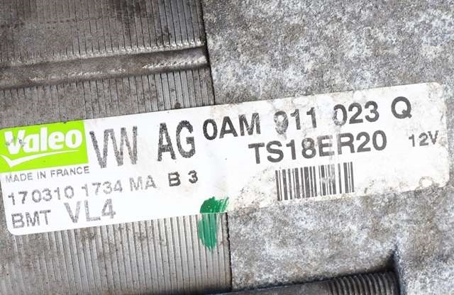 Starter diesel til Škoda Octavia 2009-2013 (Type II, Fase 2)  (VALEO|TS18ER20|0AM 911 023 Q.|)