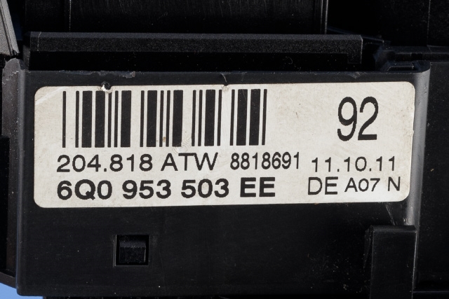 Bryter combi til VW Polo 2009-2014 (Type V, Fase 1) (VAG|6Q0 953 503 EE|)