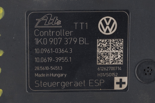 ABS sentral til VW Touran 2010-2015 (Type I, Fase 3) (VAG|1K0 614 517 DP|1K0 907 379 BL|)