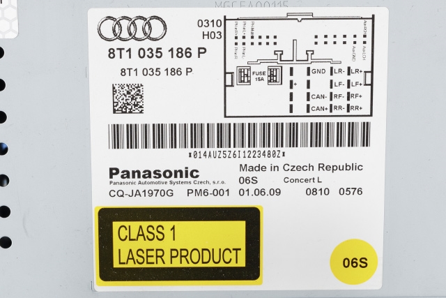 Bilstereo til Audi A4 2007-2014 (Type IV) (B8) (B8) (VAG|8T1 035 186 P|)