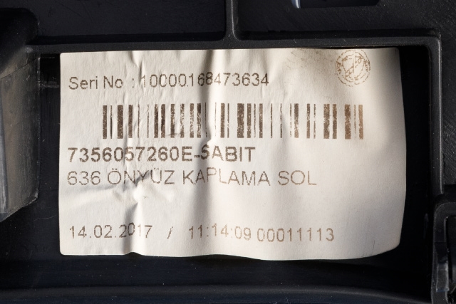 Dashbord friskluftdyse venstre til Fiat Doblo 2010-->> (Type II)  