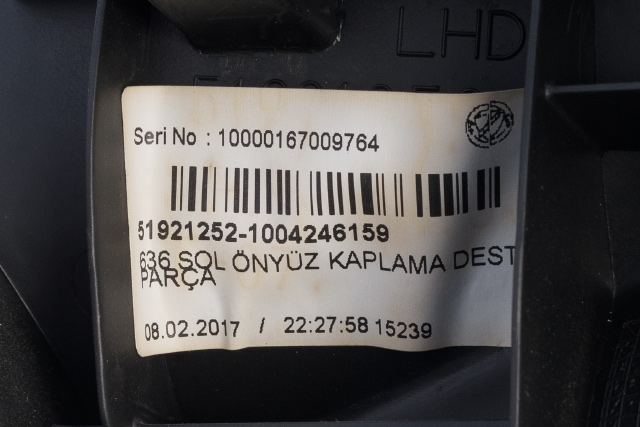 Dashbord friskluftdyse venstre til Fiat Doblo 2010-->> (Type II)  