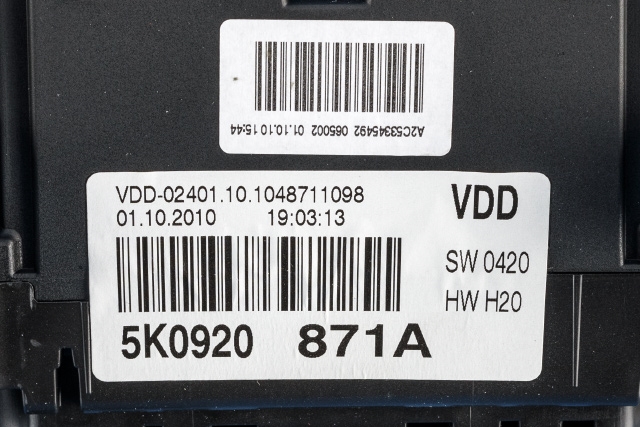 Instrumentpanel til VW Golf VI 2008-2012  (VAG|5K0 920 871 A|)
