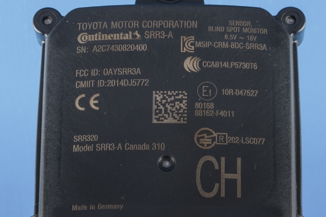 Sensor blindsone til Toyota C-HR 2016-->> (TOYOTA|88162-F4011|)