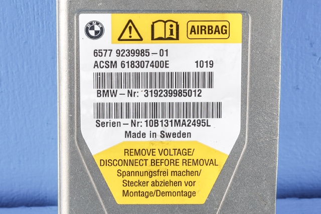 Styreenhet airbag hovedsensor til BMW 5-Serie 2010-2017 (F10/F11) (F10/F11) (BMW|65.77-9 239 985|)