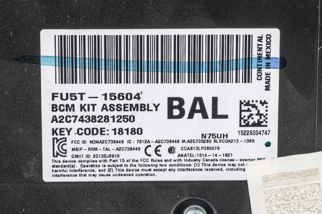 Sikringsboks til Ford S-Max 2015-->> (Type II)  (FORD|FU5T-15604-BAL|)