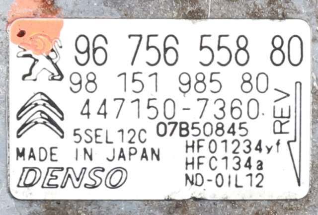 Aircondition kompressor til Citroën Berlingo 2019-->> (Type III) (DENSO|447150-7360|96 756558 80|)