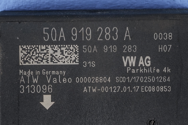 Styreenhet parkering til Audi A3 2016-2020 (Type III, Fase 2)  (VAG|5QA 919 283 A|)