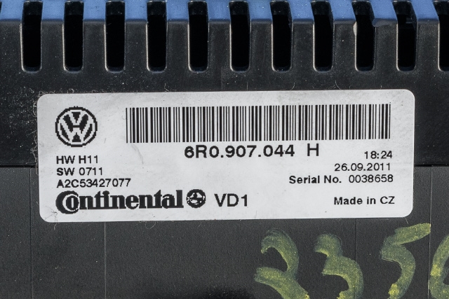 Varmeapparat betjening til VW Polo 2009-2014 (Type V, Fase 1) (VAG|6R0 907 044 H|)