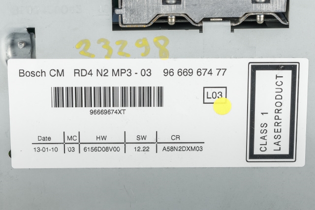Bilstereo til Peugeot 3008 2009-2016 (Type I) (PEUGOET|96 669674 77|)