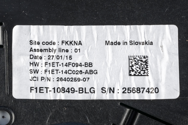 Instrumentpanel til Ford Focus 2014-2018 (Type III, Fase 2) (FORD|F1ET-10849-BLG|)