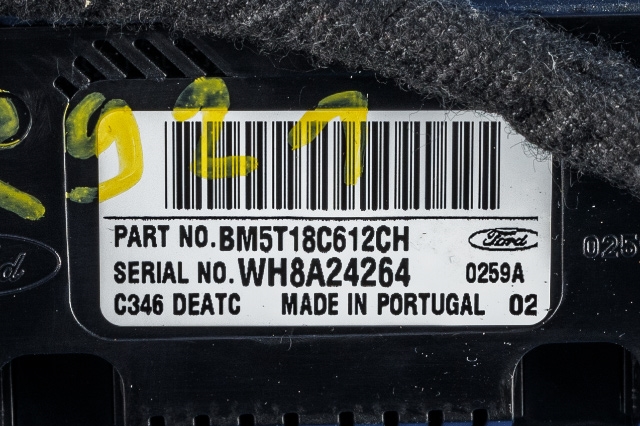 Varmeapparat betjening til Ford Focus 2011-2014 (Type III, Fase 1)  (FORD|BM5T-18C612-CH|)