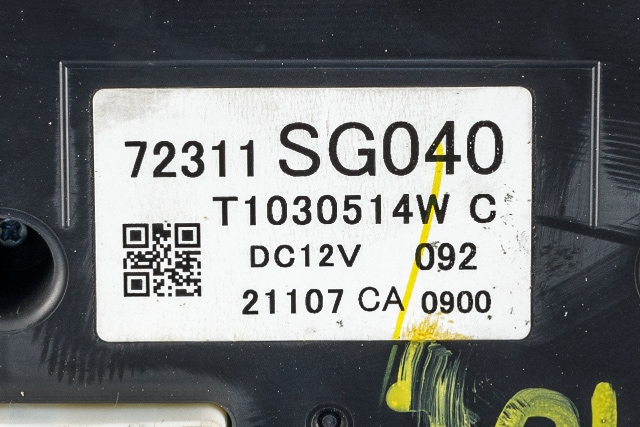 Varmeapparat betjening til Subaru Forester 2013-2019 (Type IV)  (SUBARU|72311-SG040|)