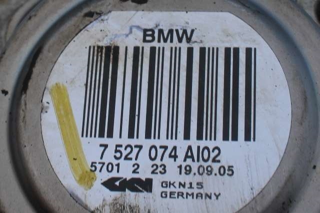 Drivaksel høyre bak, bensin/manuell til BMW 3-Serie 2005-2011 (E90/E91/E92/E93) (E90/E91/E92/E93) (BMW|7 527 074|)