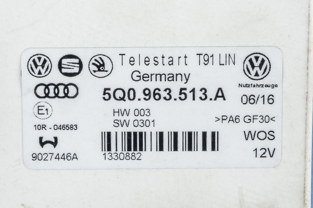 Varmeapparat diverse til VW Passat 2015-2019 (Fase 1) (B8) (B8) (WEBASTO|9027446A|5Q0 963 513 A|)