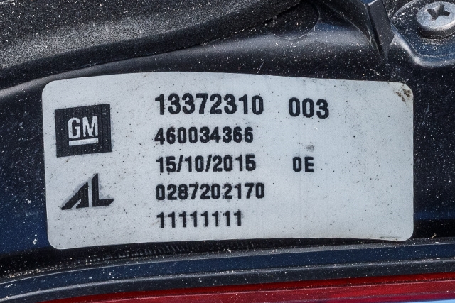 Baklykt venstre indre til Opel Meriva B 2010-2017 (GM|13 372 310|)
