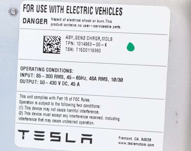 Batterilader (OBC - On Board Charger) til Tesla Model S 2013-2016 (Fase 1) (TESLA|1014963-00-K|)