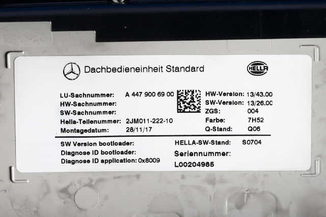 Taklyspanel til Mercedes Vito 2014-->> (W447) (W447) (MERCEDES|A 447 900 69 00|)
