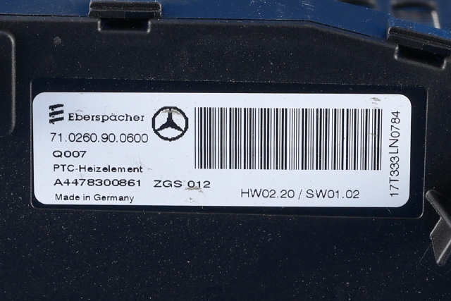 Varmeapparat register til Mercedes Vito 2014-->> (W447) (W447) (EBERSPACHR|71.0260.90.0600|A 447 830 08 61|)