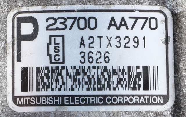 Dynamo til Subaru Forester 2013-2019 (Type IV)  (MITSUBISHI|A2TX3291|23700-AA770. 14 VOLT - 130 AMP|)