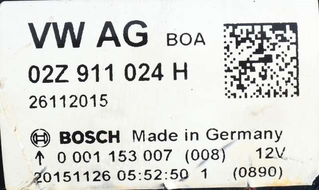 Starter diesel til VW Caddy 2015-2020 (Type III, Fase 3)  (BOSCH|0 001 153 007|02Z 911 024 H|)