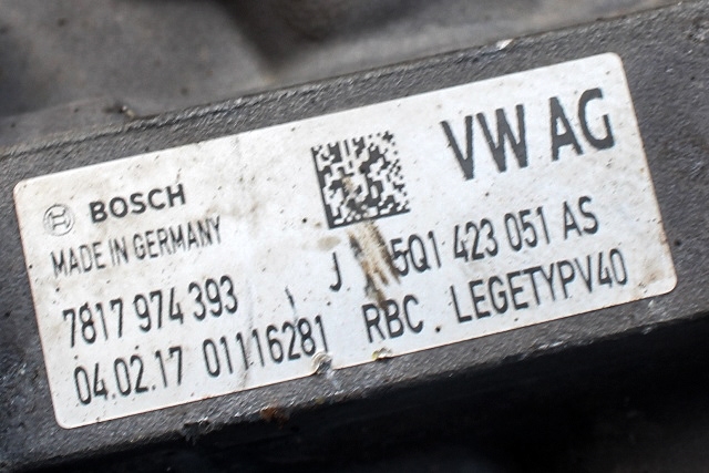 Tannstang elektrisk til Audi A3 2016-2020 (Type III, Fase 2) (VAG|5Q1 423 051 AS|5Q0 909 144 T|)