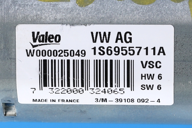Viskermotor bakrute til VW E-Up 2013-2019  (VAG|1S6 955 711 A|)