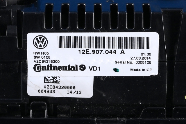 Varmeapparat betjening til VW E-Up 2013-2019  (VAG|12E 907 044 A|)