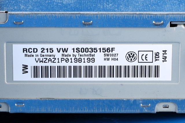 Bilstereo til VW E-Up 2013-2019  (VAG|1S0 035 156 F|)