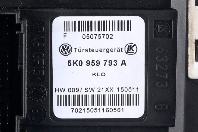 Ruteheis, kun motor, venstre foran til VW Tiguan 2011-2016 (Type I, Fase 2)  (VAG|5N0 959 701 E|)