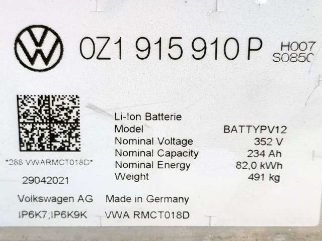 Batteripakke elbil til Audi Q4 e-tron 2021-->> (VAG|0Z1 915 910 P|)
