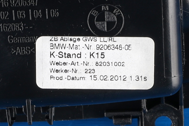 Dashbord myntrom til BMW 5-Serie 2010-2017 (F10/F11) (F10/F11) (BMW|9 206 348|)