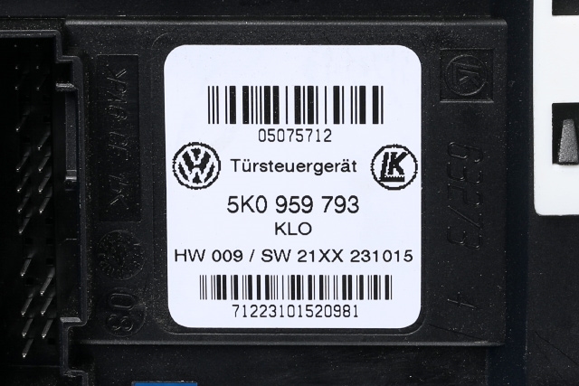 Ruteheis venstre foran til VW Caddy 2015-2020 (Type III, Fase 3)  (VAG|2K5 959 701|5K0 959 793|)