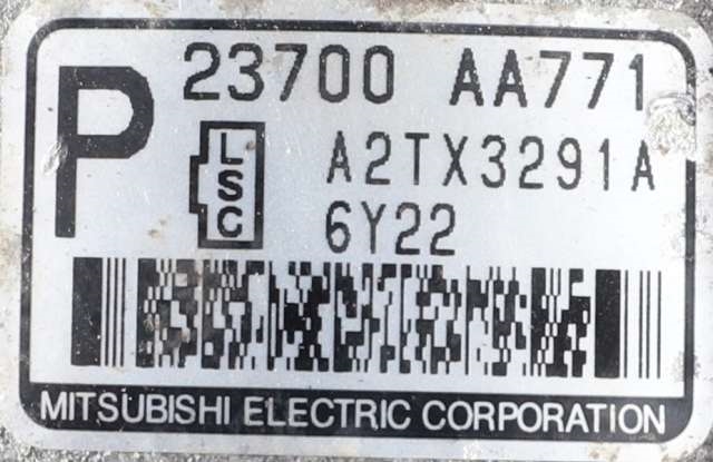 Dynamo til Subaru Forester 2013-2019 (Type IV)  (MITSUBISHI|A2TX3291A|23700-AA771. 14 VOLT - 130 AMP|)