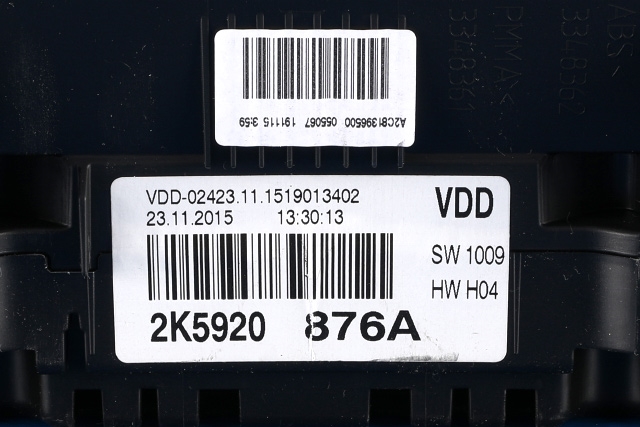 Instrumentpanel til VW Caddy 2015-2020 (Type III, Fase 3)  (VAG|2K5 920 876 A|)