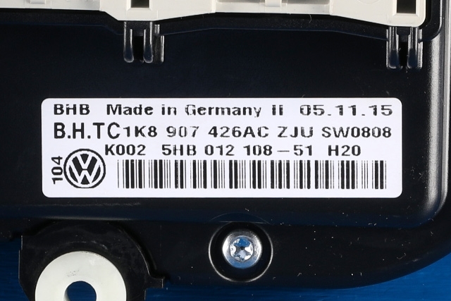 Varmeapparat betjening til VW Caddy 2015-2020 (Type III, Fase 3)  (HELLA|5HB 012 108-51|1K8 907 426 AC|)