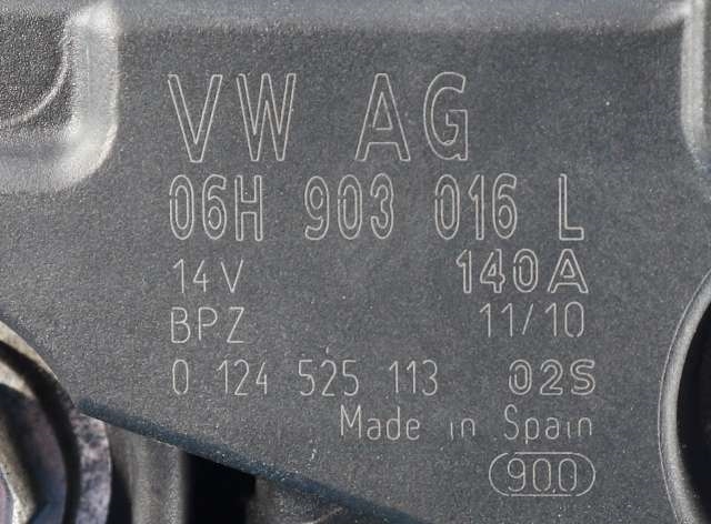 Dynamo til Audi A5 2007-2016 (Type I) (BOSCH|0 124 525 113|06H 903 016 L. 14 VOLT - 140 AMP|)