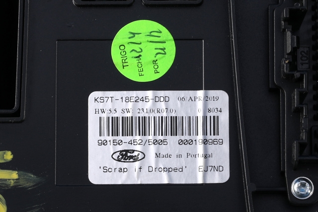 Bilstereo betjeningspanel til Ford Mondeo 2019-->> (Type V, Fase 2)  (FORD|KS7T-18E245-DDD|)