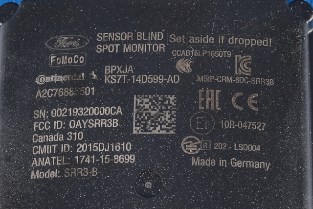 Sensor radar til Ford Mondeo 2019-->> (Type V, Fase 2) (FORD|KS7T-14D599-AD|)
