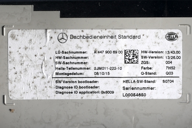 Taklyspanel til Mercedes Vito 2014-->> (W447) (W447) (MERCEDES|A 447 900 69 00|)