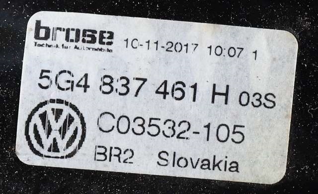 Ruteheis venstre foran til VW Golf VII 2017-2020 (Fase 2)  (VAG|5G4 837 461 H|)