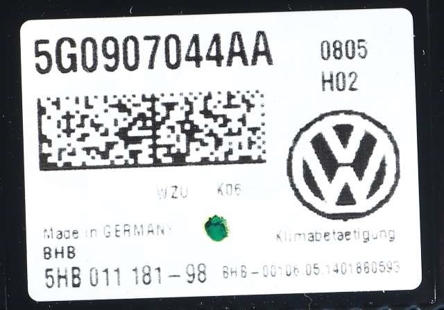 Varmeapparat betjening til VW Golf VII 2012-2017 (Fase 1) (VAG|5G0 907 044 AA|)