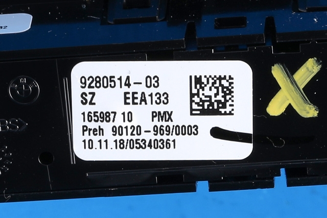 Bilstereo navigasjon betjeningspanel til BMW i3 2013-2022 (BMW|65.82-9 490 067|)
