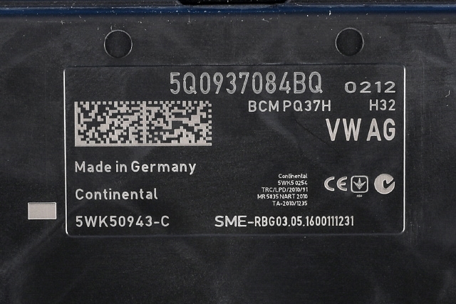 Styreenhet comfort (BCM) til VW Tiguan 2016-2020 (Type II, Fase 1) (VAG|5Q0 937 084 BQ|)