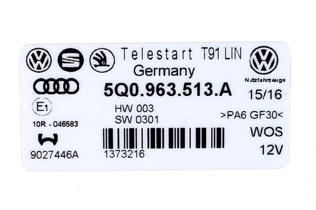 Varmeapparat diverse til VW Tiguan 2016-2020 (Type II, Fase 1)  (WEBASTO|9027446A|5Q0 963 513 A|)