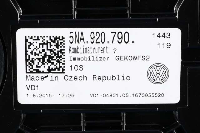 Instrumentpanel til VW Tiguan 2016-2020 (Type II, Fase 1)  (VAG|5NA 920 790|)