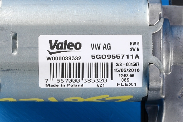 Viskermotor bakrute til VW Tiguan 2016-2020 (Type II, Fase 1)  (VAG|5G0 955 711 A|)