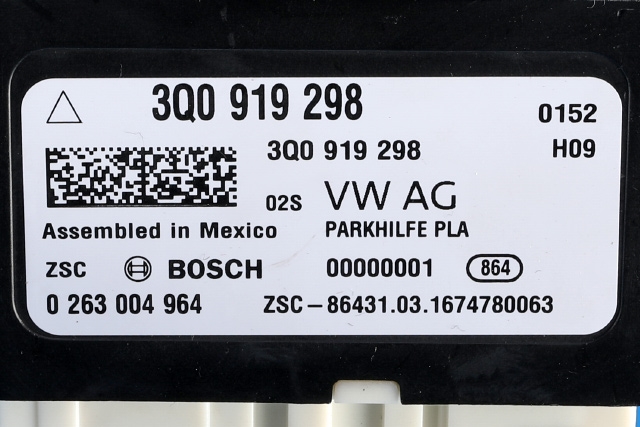 Styreenhet parkering til VW Tiguan 2016-2020 (Type II, Fase 1) (VAG|3Q0 919 298|)